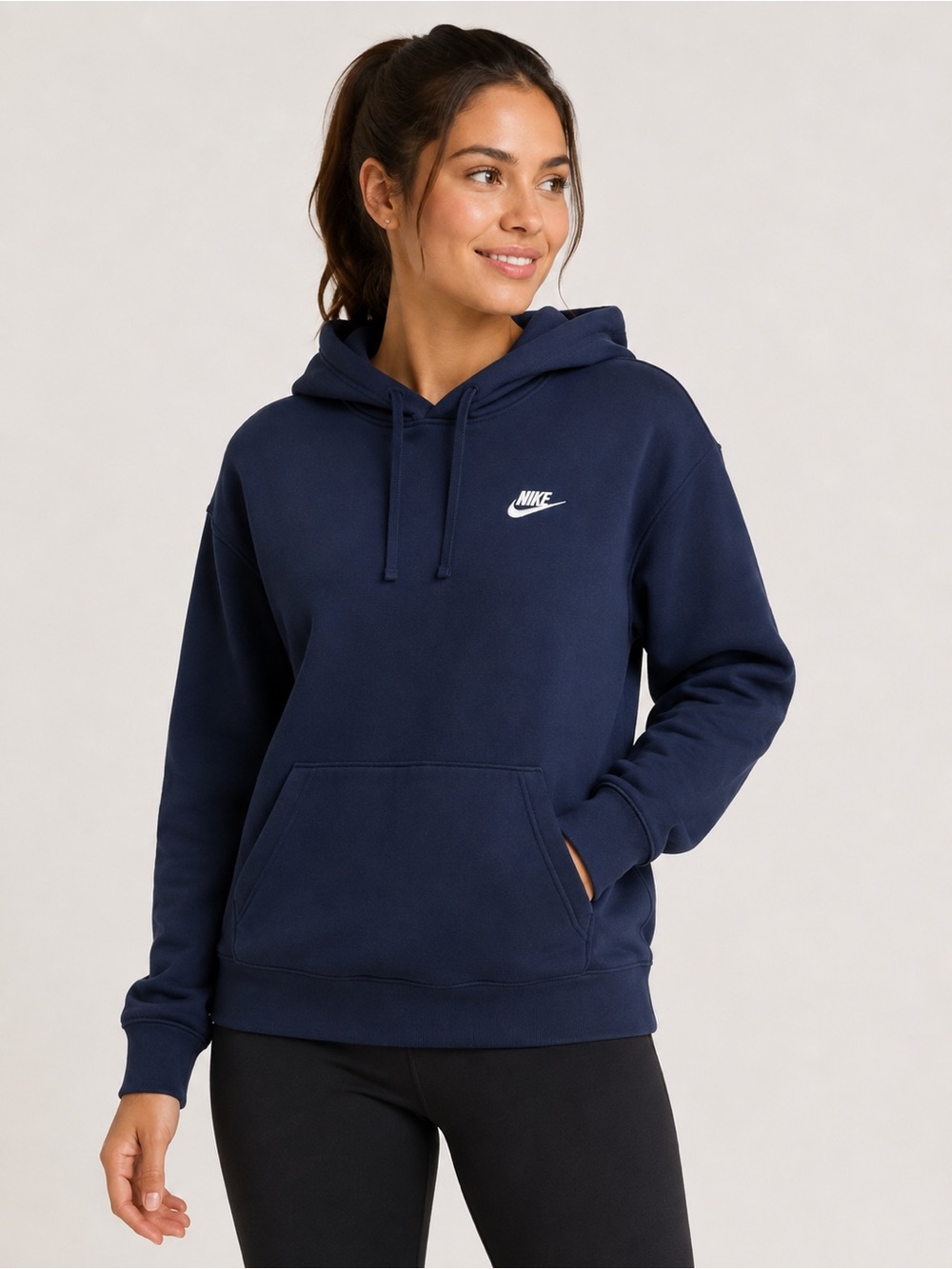 Nike Navy Blue Pullover Hoodie – Size S